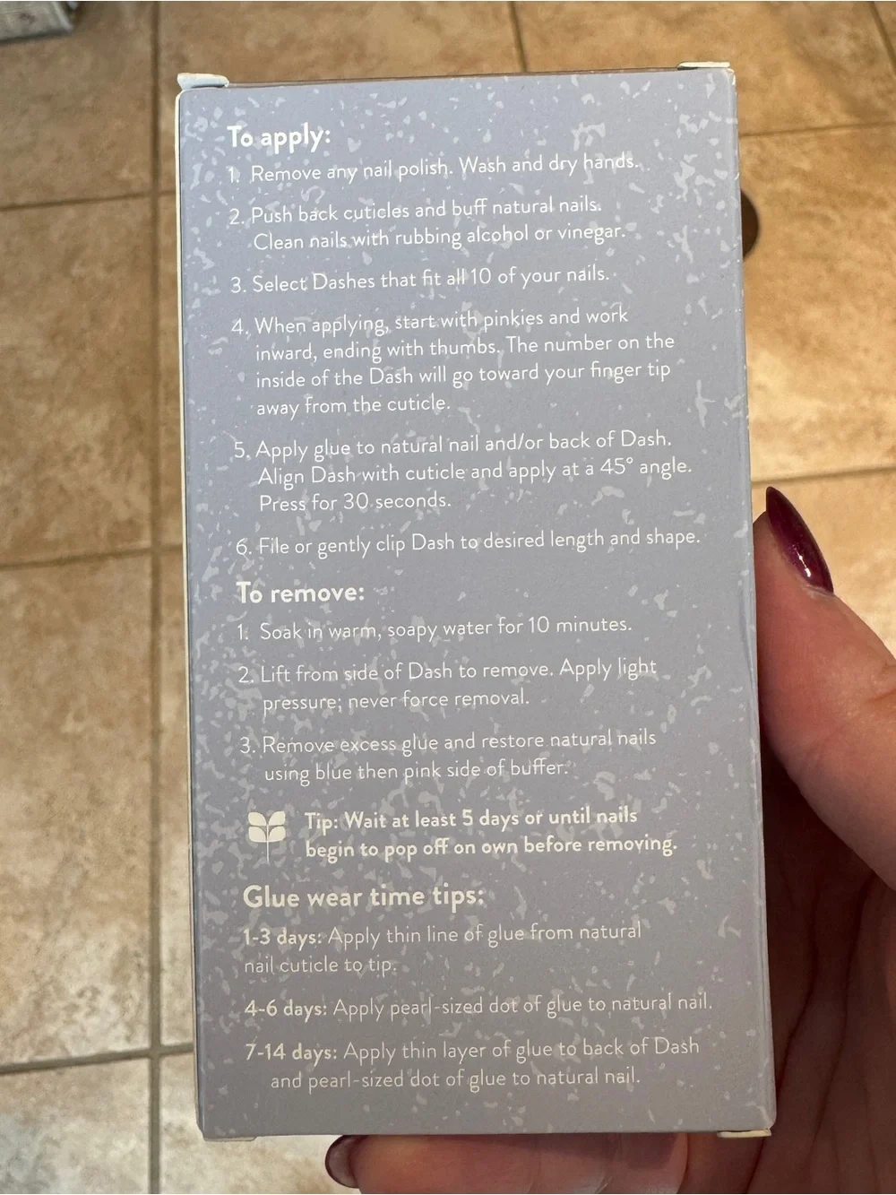 NB Red Aspen Adeline’s Dreams Press-On Nail Dashes
